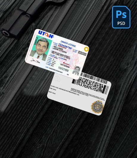 USA Utah driving license 2021 - present PSD